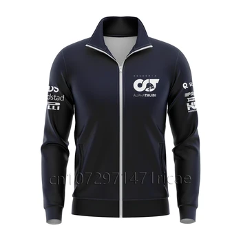 2023 Scuderia Alpha Tauri Team Formula One Zip-Up Jacket Coat Team Uniform Racing Jersey F1 MOTO Hoodie Cycling Shirt Men's 1
