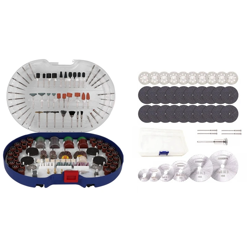 

1 Set For Dremel Bit Set Engraver Abrasive Tools Accessories & 1 Set HSS Circular Saw Blades And Resin Cut-Off Wheels