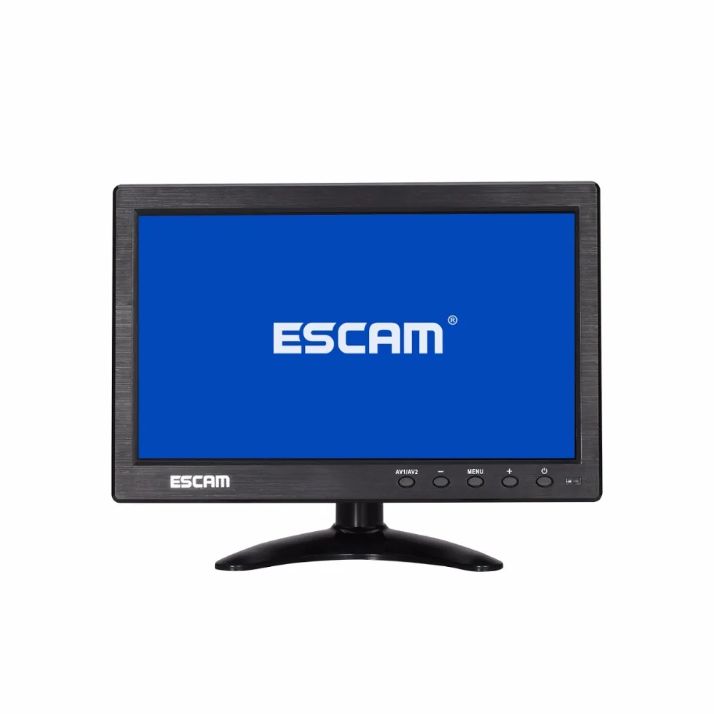 ESCAM T10 10 дюймов TFT LCD 1024x600 монитор с VGA HDMI AV BNC USB для ПК CCTV камеры безопасности |