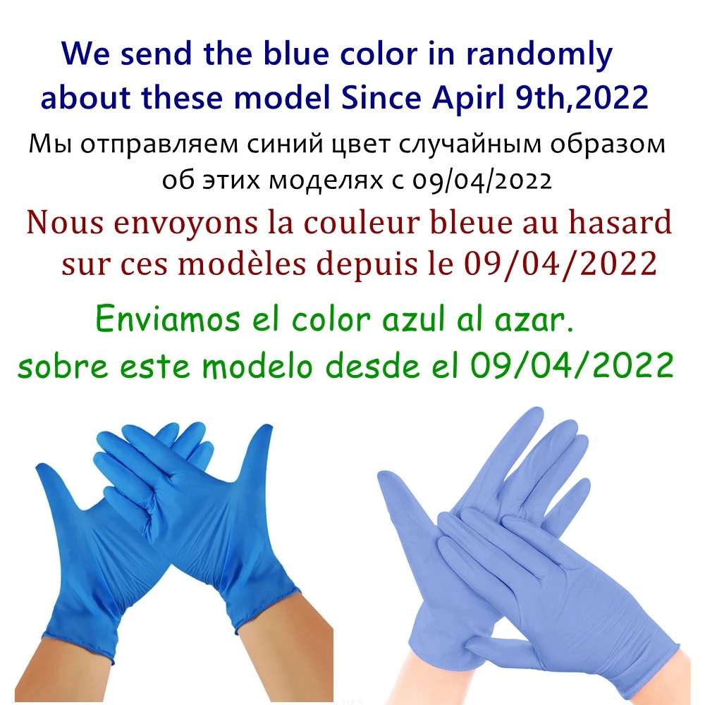 Черные нитриловые перчатки 100 шт. водонепроницаемые резиновые латексные из ПВХ