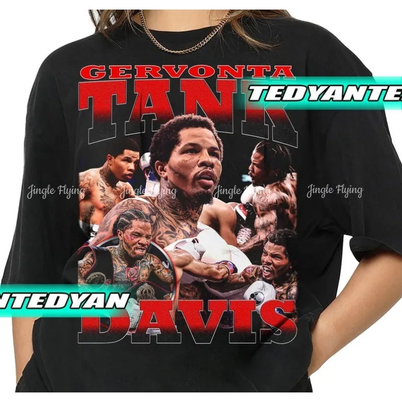 Фото Винтажная боксерская футболка Gervonta Davis для женщин и мужчин унисекс №1