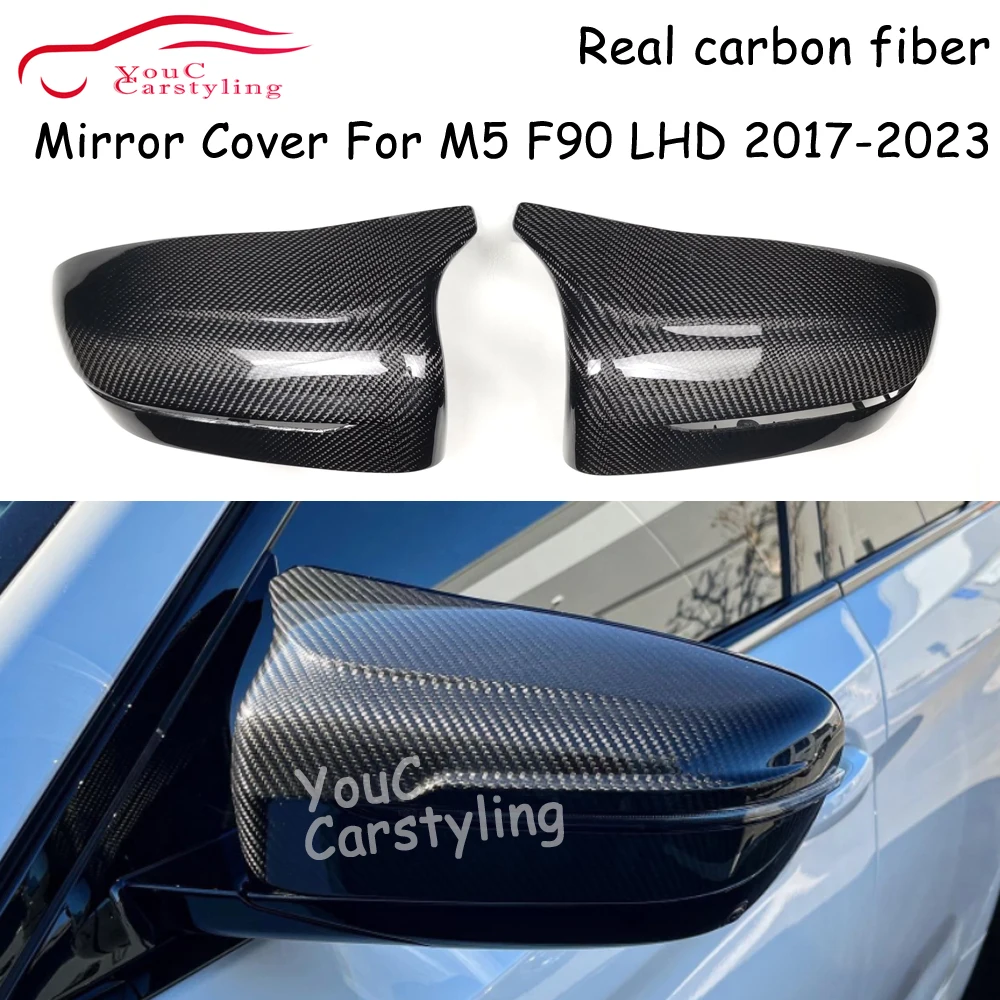 Реальные фотообои для BMW F90 M5 Sedan 2017-2023 сменные стильные крышки заднего вида