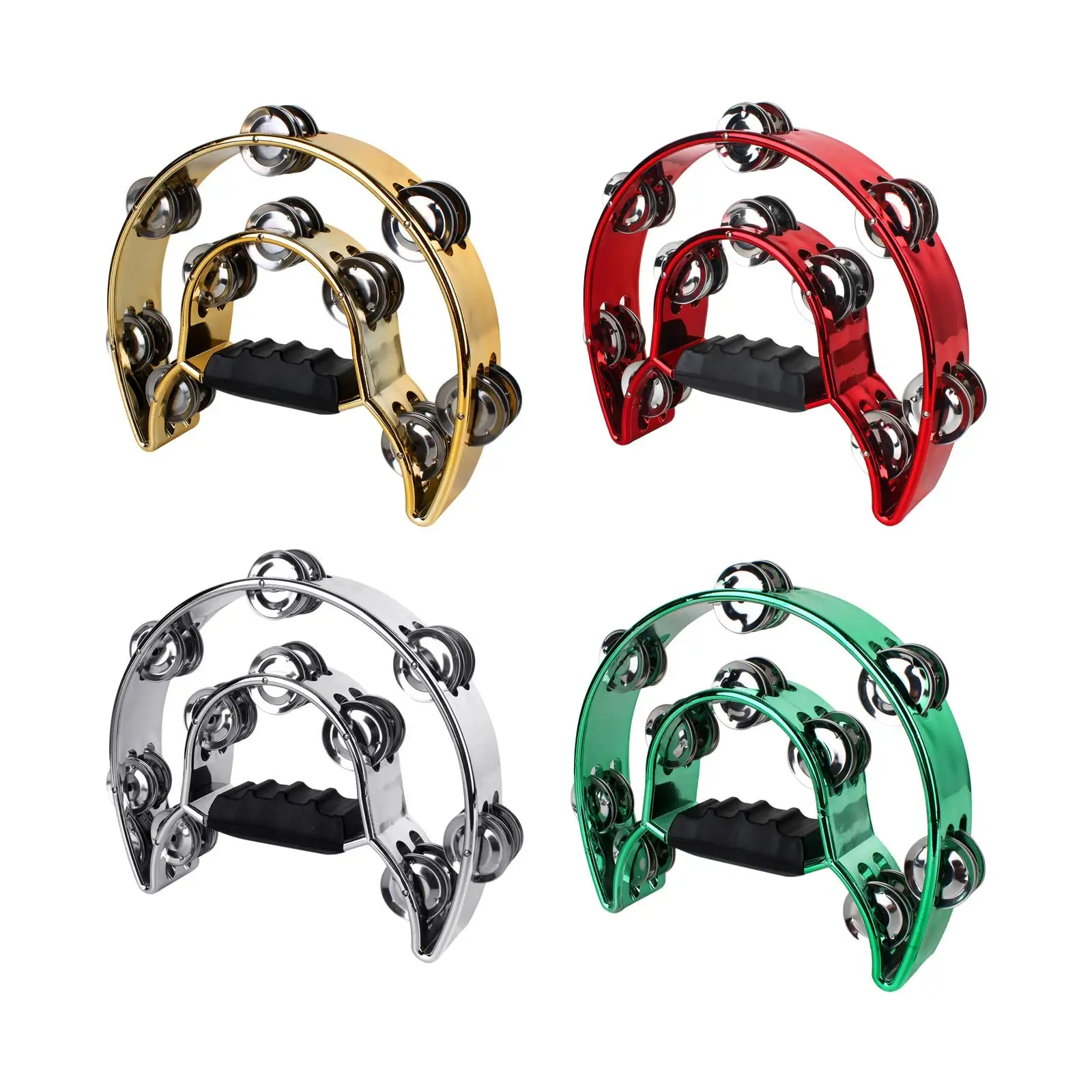 

Hand Tambourine Bell Hand Percussion Musical Metal Tambourines for Parties Games