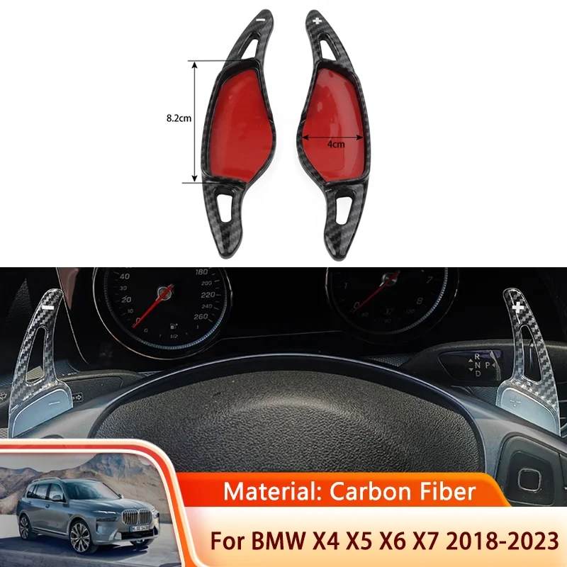 

for BMW X3 G01 X4 G02 X5 G05 X6 G06 X7 G07 2018~2023 Carbon Fiber Paddle Shifter Car Steering Wheel Gear Shift Shifter Extension
