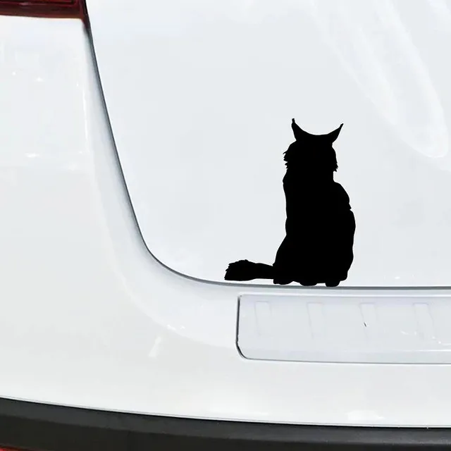 

Car Rear Glass for Cat Shadow Sticker Adhesive Black 18CM