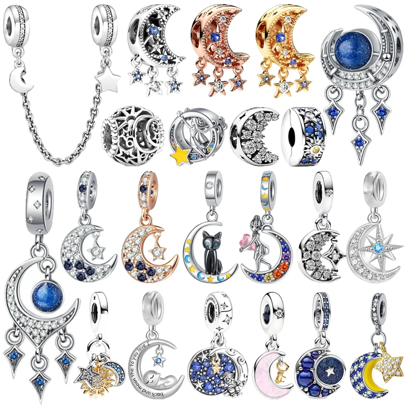 Защитная цепочка в форме полумесяца и звезды подвесные бусины подходят для