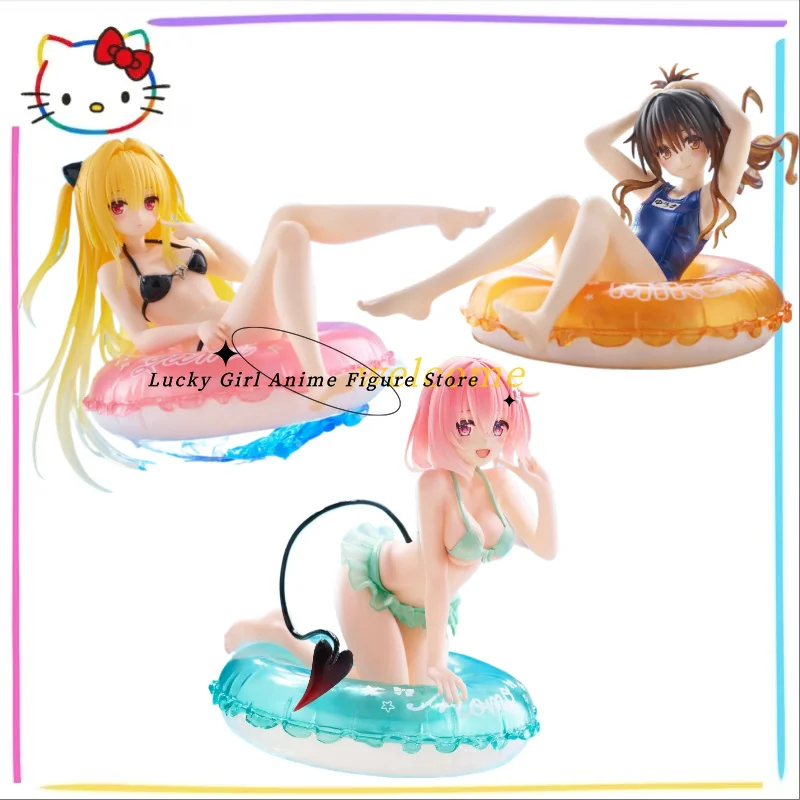 Фото В наличии: Оригинальные фигурки TAiTO To LOVE DARKNESS Aqua Float Girls Momo Belia Deviluke, Yuuki Mikan, Konjiki No Yami. Аниме, кавайные. №3