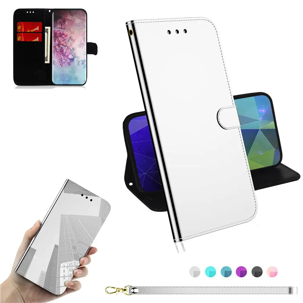 Glitter Flip Wallet Case for Samsung Galaxy S23 S21 Ultra S20 FE Note 20 S22 Plus S8 S9 10 Lite S10 E Holographic Leather Cover