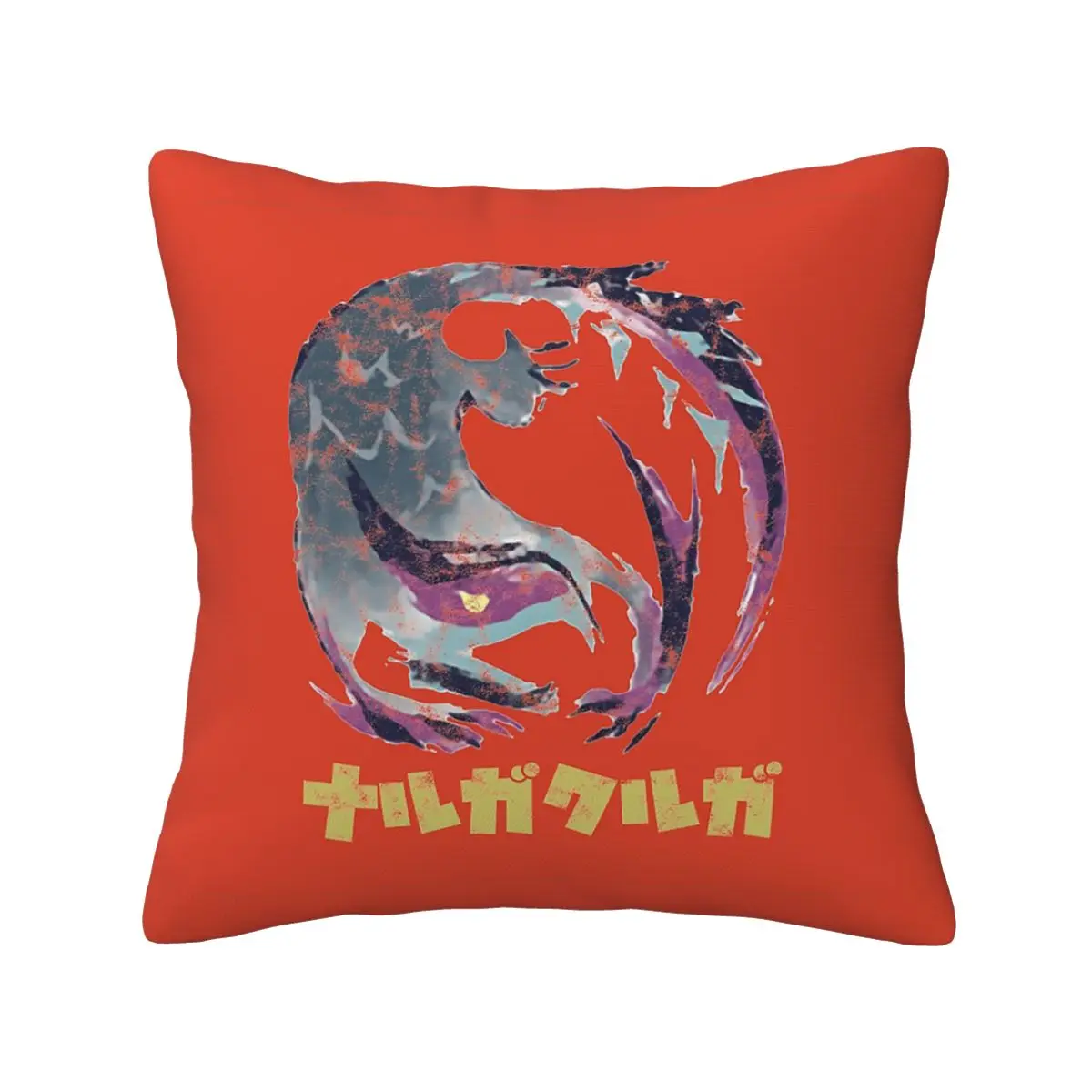 Наволочка Монстр Хантер Rise Nargacuga Kanji чехол для подушки из полиэстера декоративная