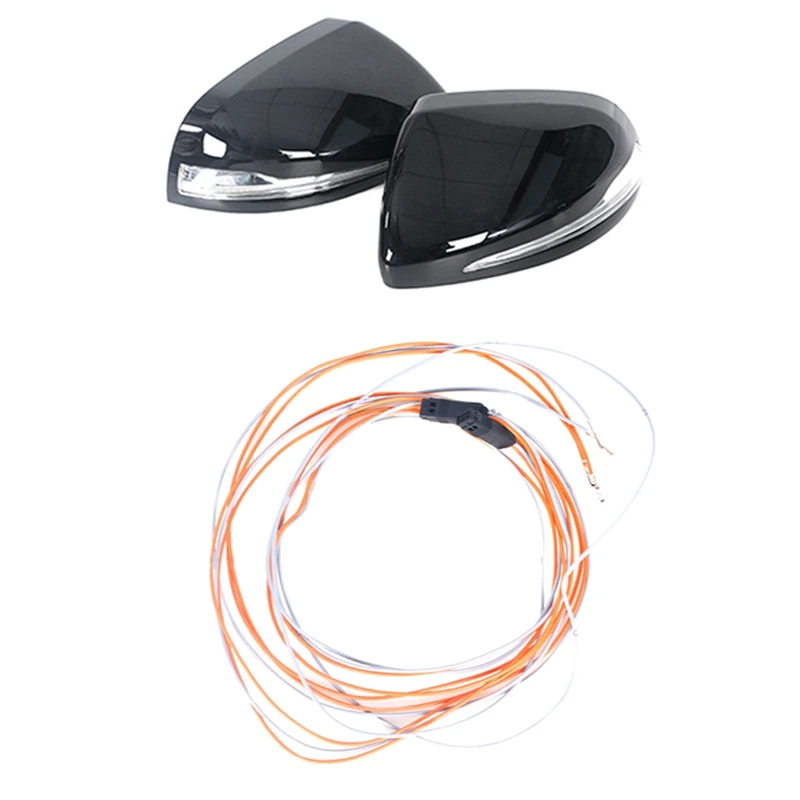 

Rear Mirror Cover Door Side Mirror Lights Rearview Mirror Lamp With Wire Harness For Mercedes Benz Vito W447 2016-2020