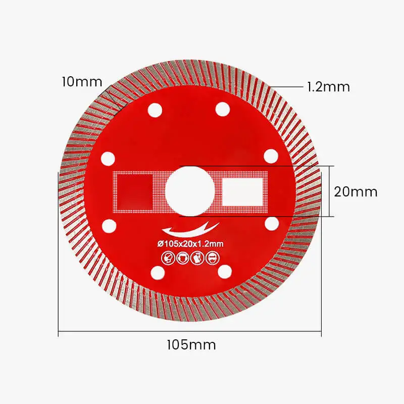 

Ultra-fine Corrugated Tile Cutting Discs Master For Porcelain Tile Ceramic Stone Dry Wet Cutting Saw Blade Diamond Cutting Disc