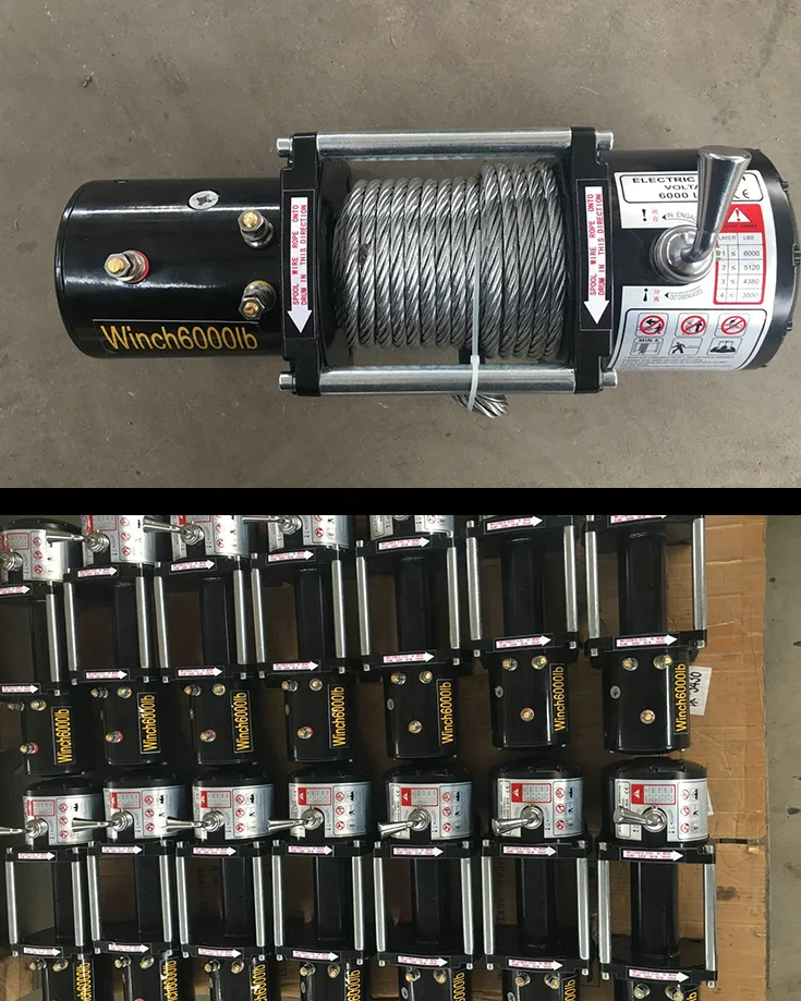 12 В 24 двигатель для квадроцикла 9500 фунтов электрическая лебедка трос переработки