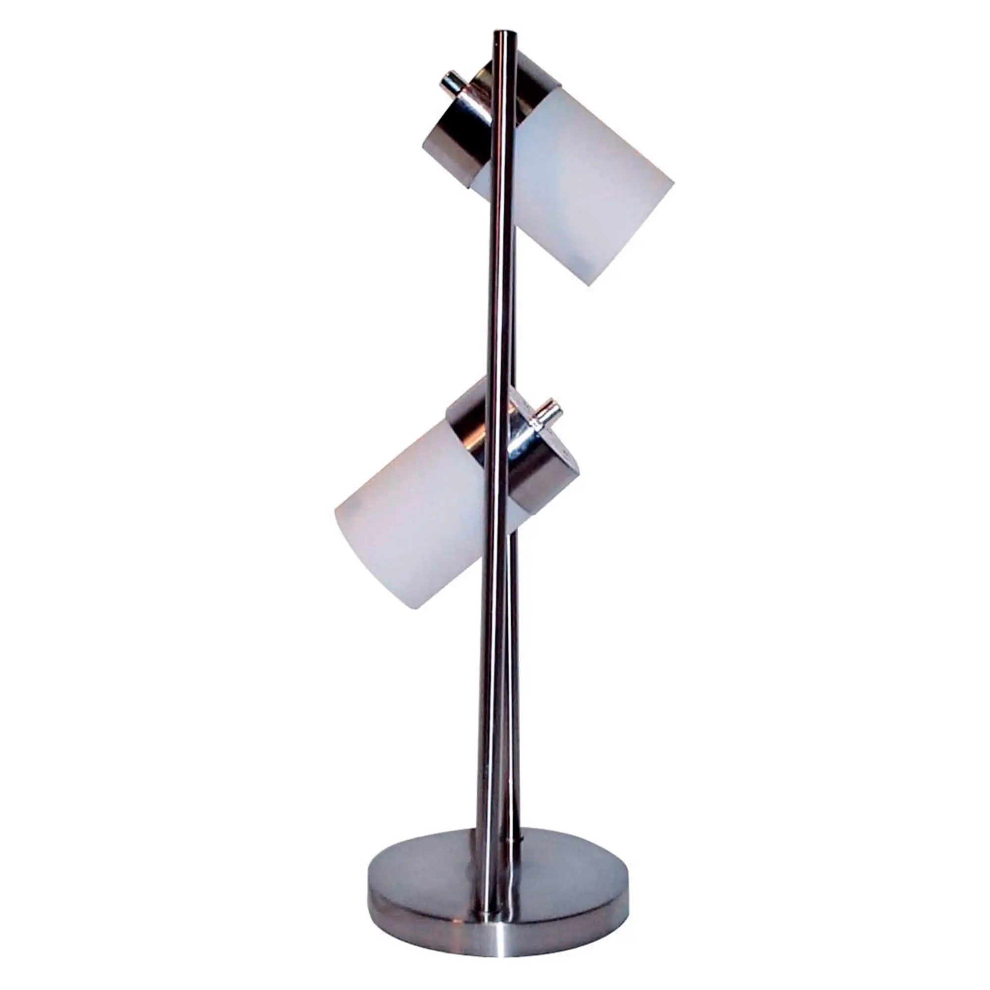 

25" Tall Metal Table Lamp with 2 Adjustable Lights