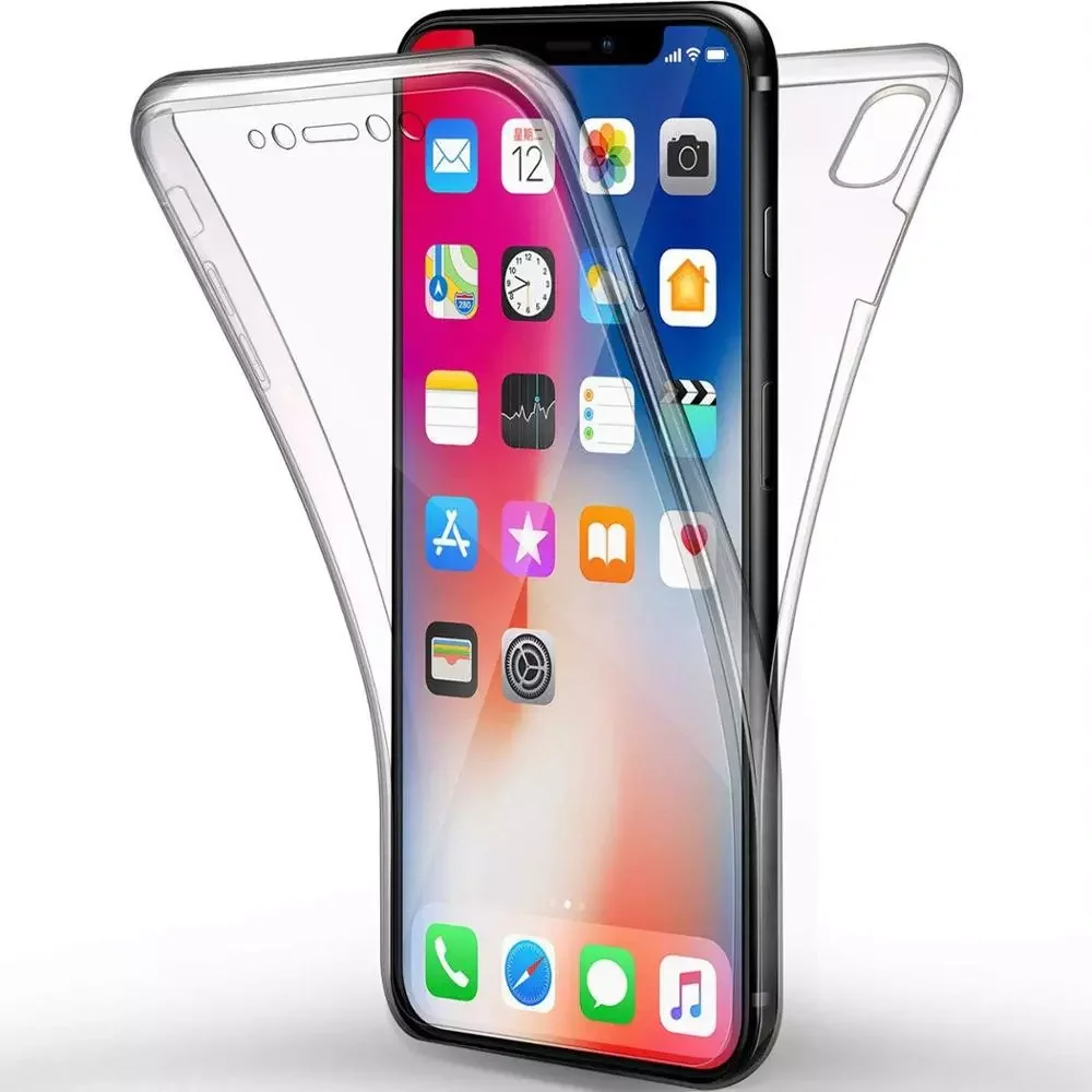 

360 Clear Soft TPU Case For iPhone XR XS MAX 7 8 6 6S Plus X 5 5S Cover Fundas Transparent Silicone Coque Shockproof Phone Case