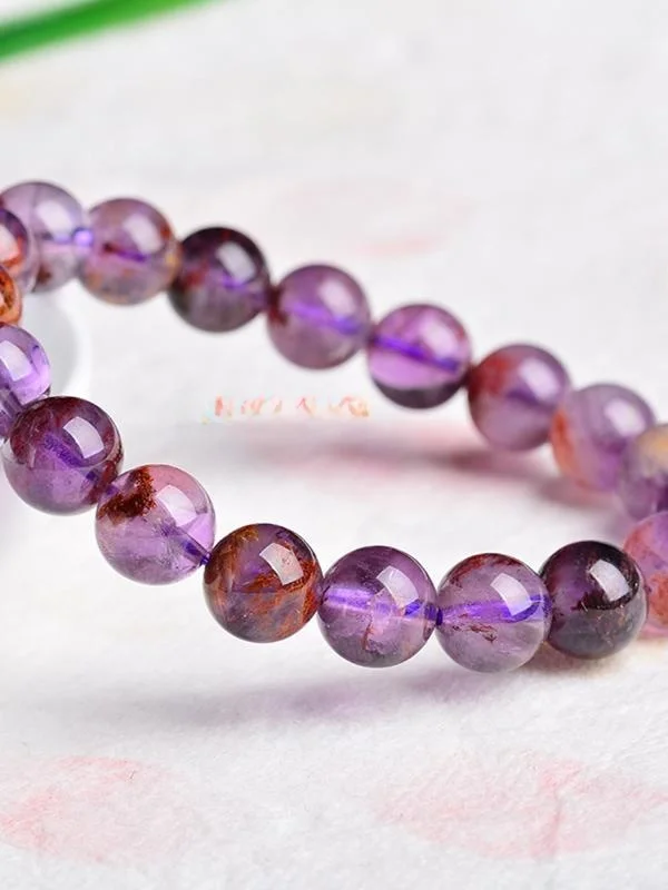 Семья Donghai Jingcheng натуральный фиолетовый браслет-призрак титановый кристалл