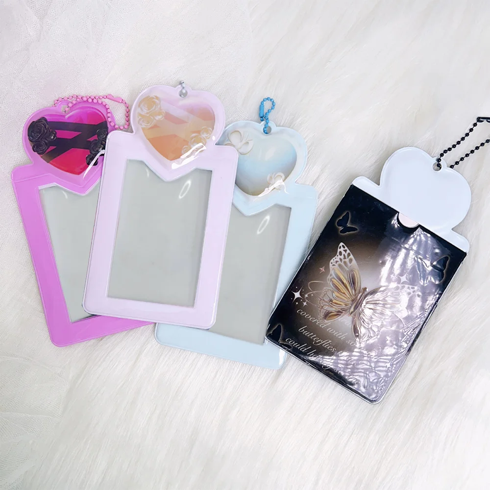 

INS Photocard Holder Keychain Kpop Card Binder Photocards Live Instax Mini Photo Album for Slides Scrapbook Bag Charm Keyring