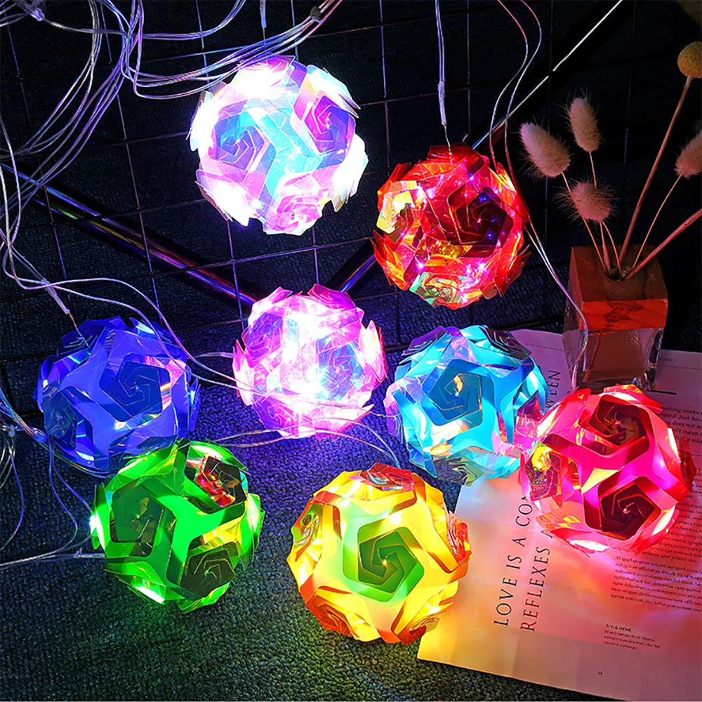 

220 В, светильник см, 8 светодиодов, светящаяся гирлянда в виде розы, волшебный цвет, Сказочная светодиодная гирлянда с европейской вилкой, укр...