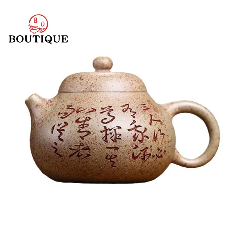 

130ml Yixing High-end Purple Clay Teapot Tradition Handmade Tea Pot Raw Ore White Duan Mud Beauty Kettle Chinese Zisha Tea Set