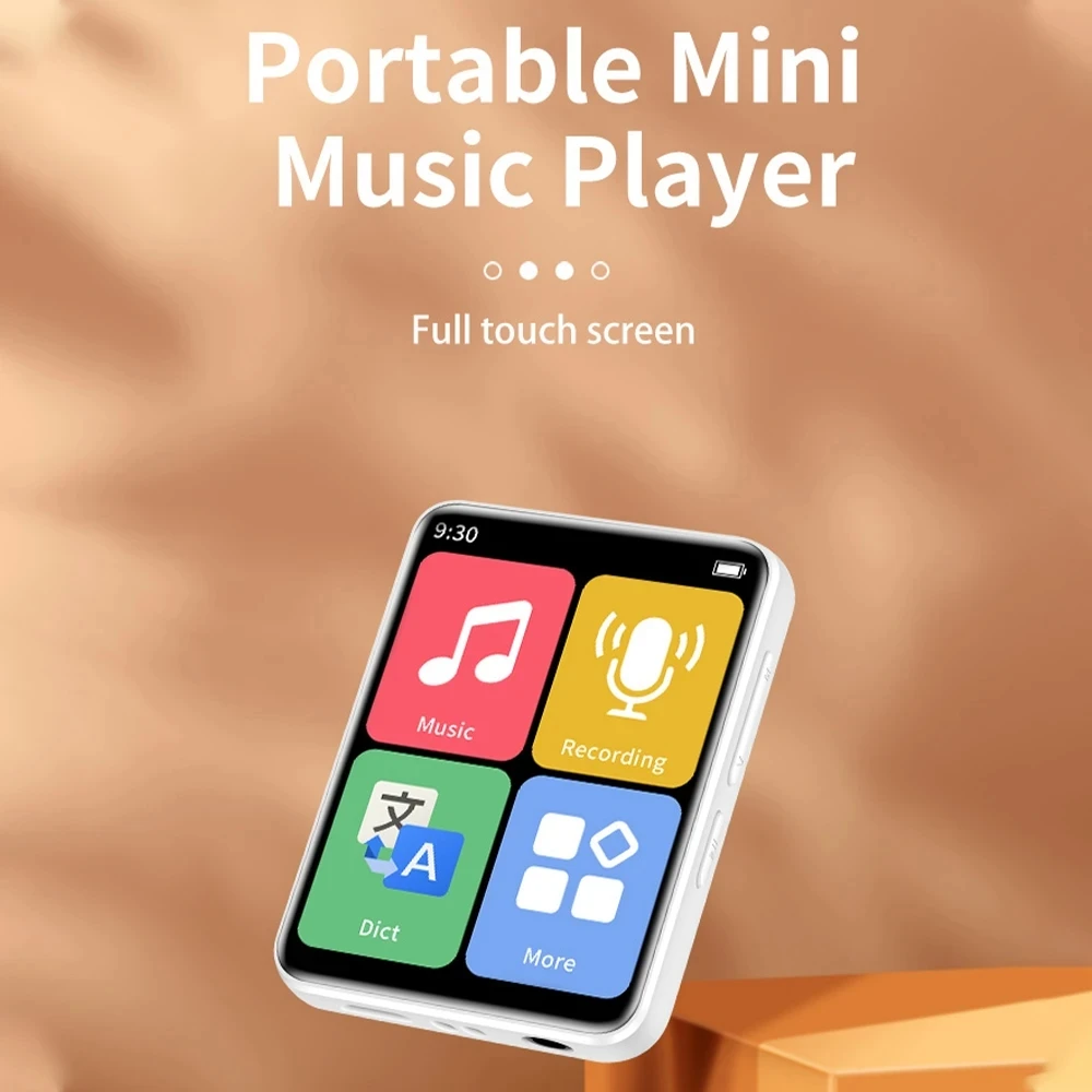 

Mini Portable Bluetooth Touch Screen MP3 Player Walkman Music Players Built In Speaker With E-Book/Fm Radio/Recording MP4 Player