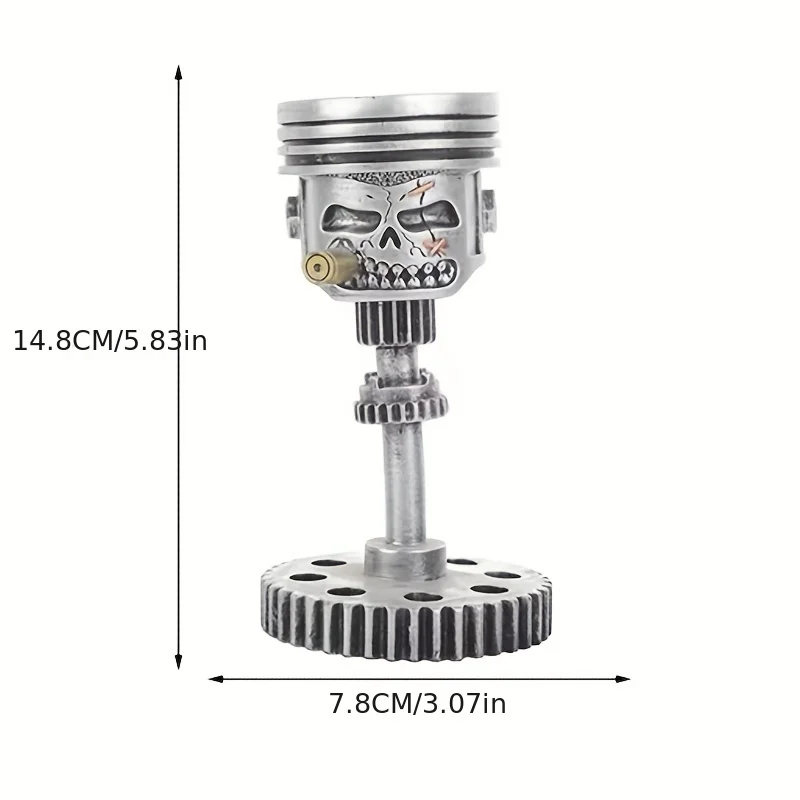 Резьба из смолы ручной работы поршневая скульптура черепа идеальный подарок для