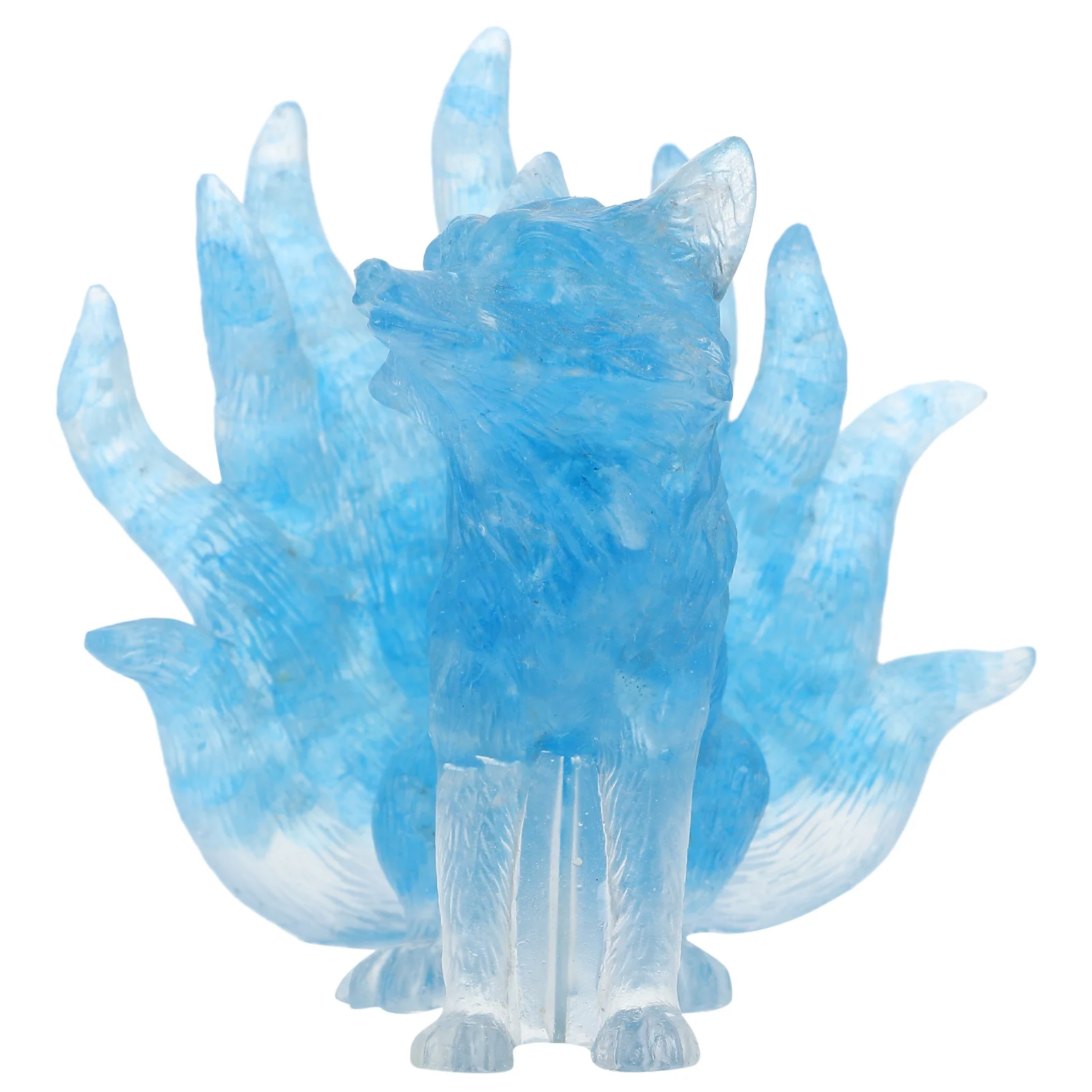 

Fox-modeling Adorn New Year Present Well-made Exquisite Fox-shape Adorn Desktop Ornament Nine-tailed-fox Decor for Decor