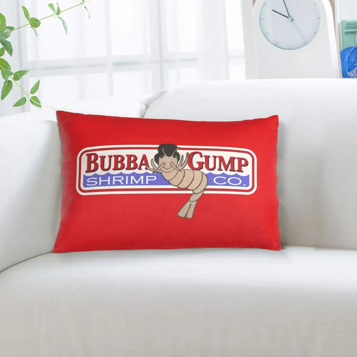 Фото Декоративная наволочка для подушки Bubba Gump Shrimp Forrest Movie Geek, прямоугольная, для спальни, дома, для комфорта, для декора кровати №1