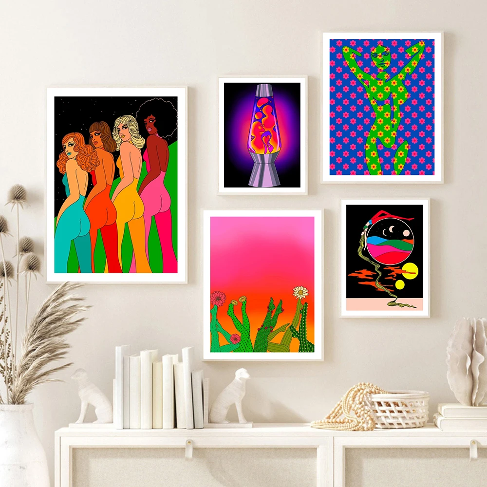 Красочная точка Обнаженная девушка фотография сексуальная женщина танцы Радуга