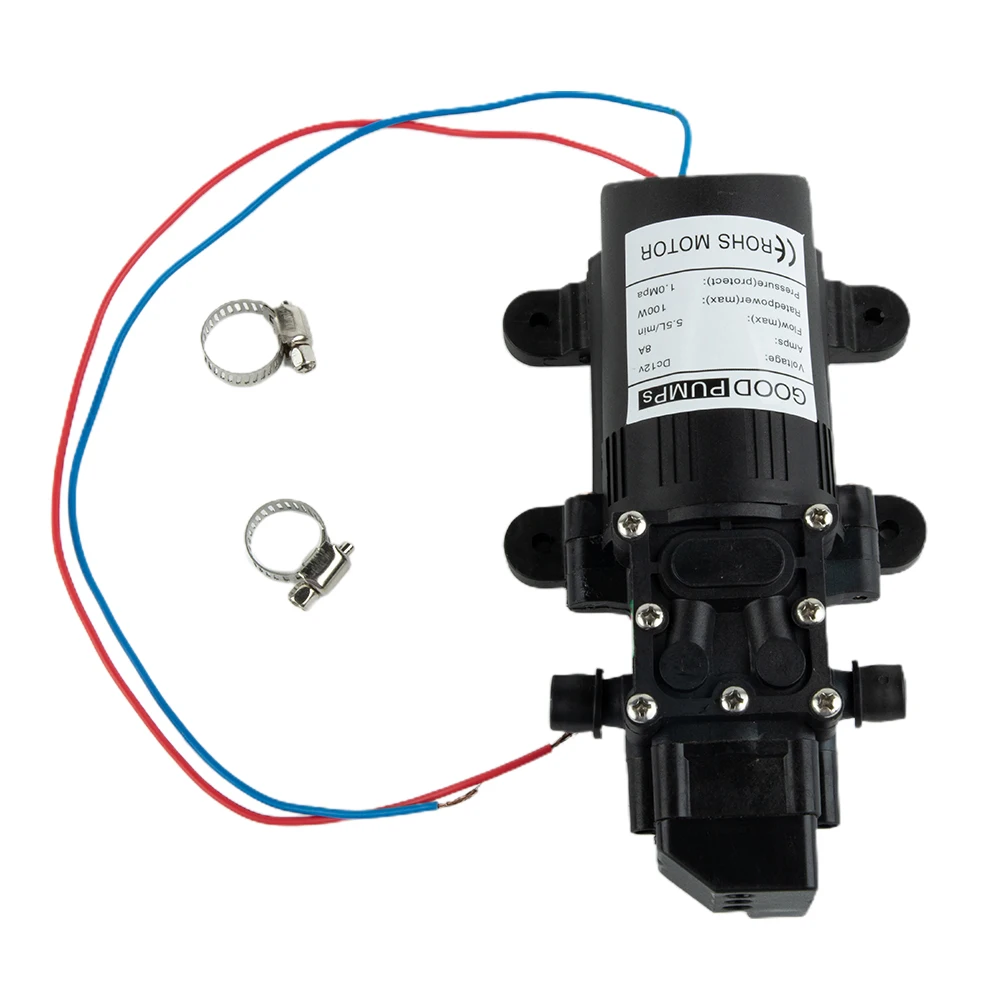 

DC12V 130PSI 6L/Min High Pressure Micro Electric Diaphragm Self Priming Water Pump 70W Automatic Switch Intelligent Valve