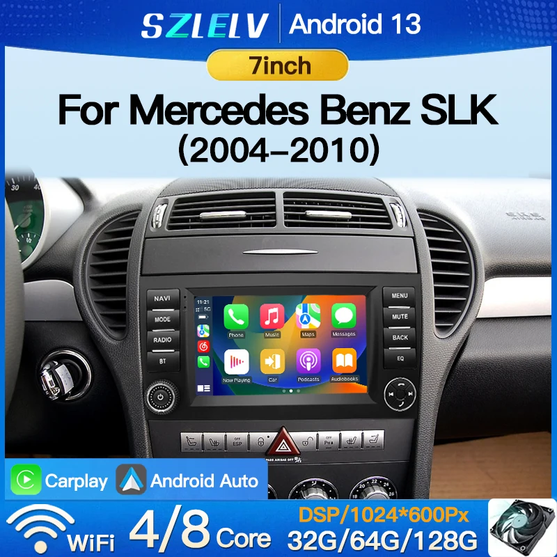 Для Mercedes Benz SLK SLK200K SLK350 SLK300 SLK280 видеоплеер Carplay авторадио мультимедийное