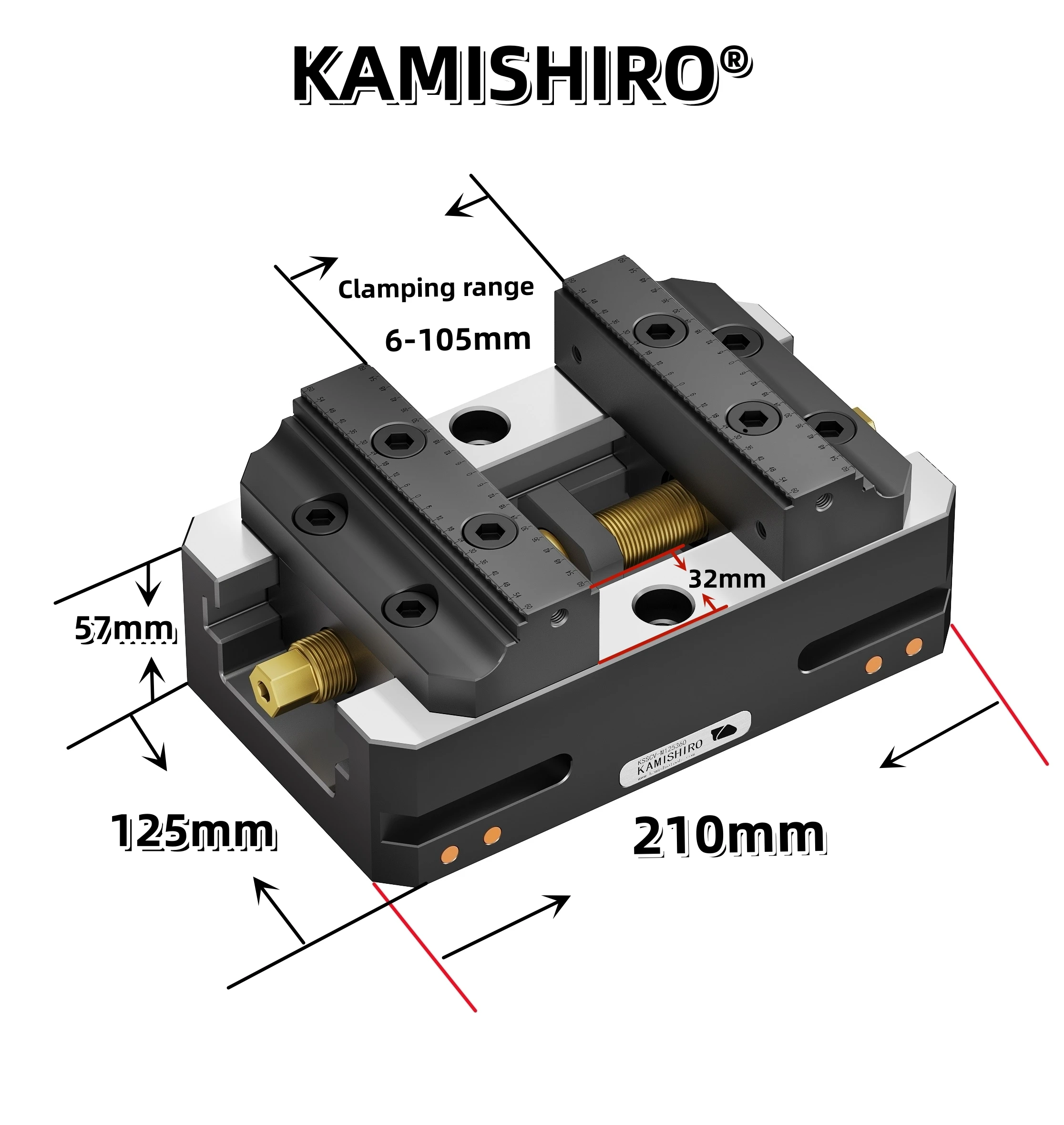 Фото 8-дюймовые тиски Kamishiro 5thaxis, инструменты с ЧПУ, 125 мм, самоцентрирующиеся тиски для фрезерного станка с ЧПУ VMC HMC, прецизионные тиски Lang, 5-осевые тиски №3