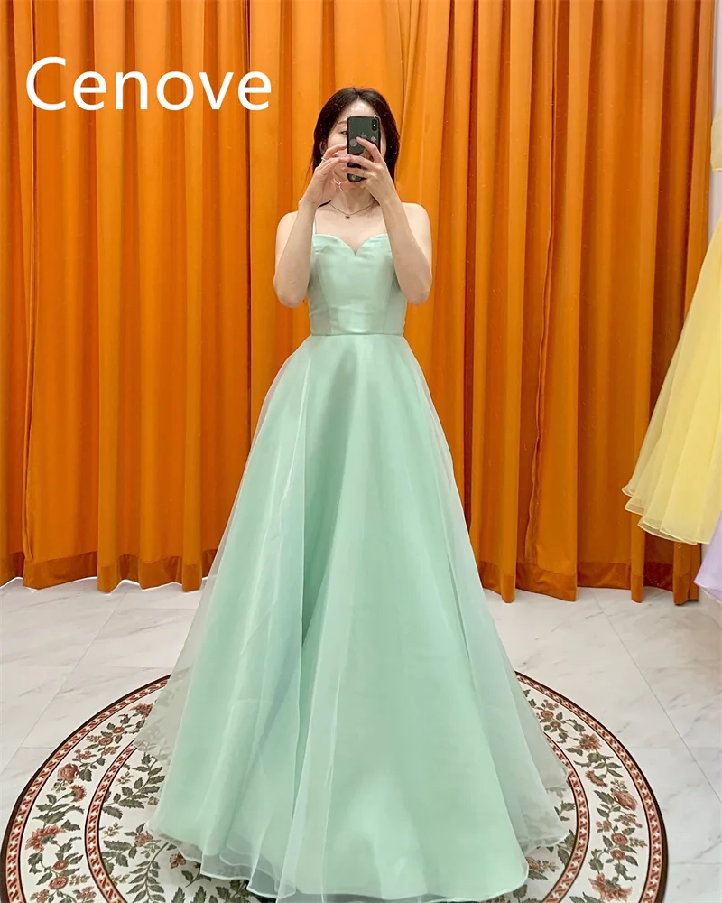 

Cenove A-Line Strapless Neckline Prom Dress Shawl Sleeves With Floor Length Evening Summer Elegant Party Dress For Women2023