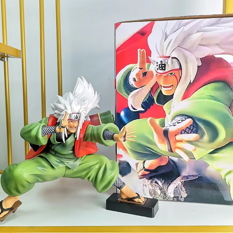 

Фигурка героя Naruto Jiraiya GK Shippuden, Боевая версия, гама сеннин, твердая игрушка, фигурки, коллекционные сцены, модель в подарок, 25 см