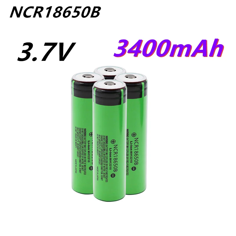 

100% New Original Panasonic NCR18650B3.7v 3400mAh 18650 rechargeable lithium battery for Panasonic flashlight batteries+Pointed