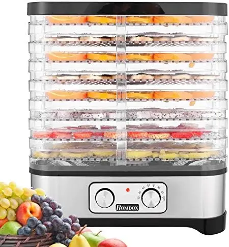 

Food Dehydrator Machine - BPA-Free Drying System with Nesting Tray for Home Kitchen - Perfect for Preserving Beef Jerky, Wild Fo
