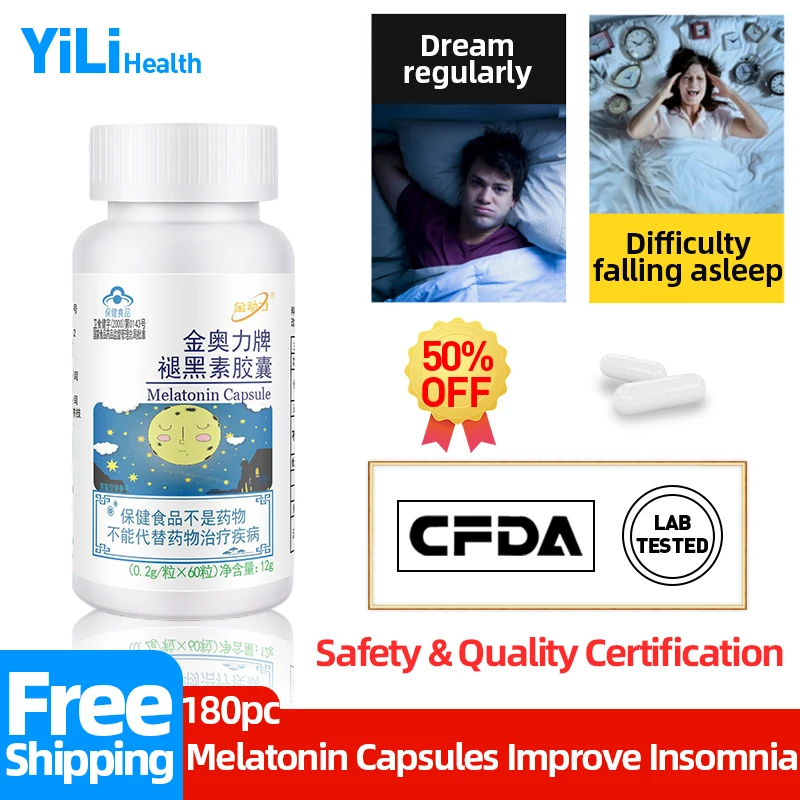 

Капсулы мелатонина, таблетки для сна, дополнительная добавка для улучшения глубокого сна, медицинские таблетки, одобренные CFDA