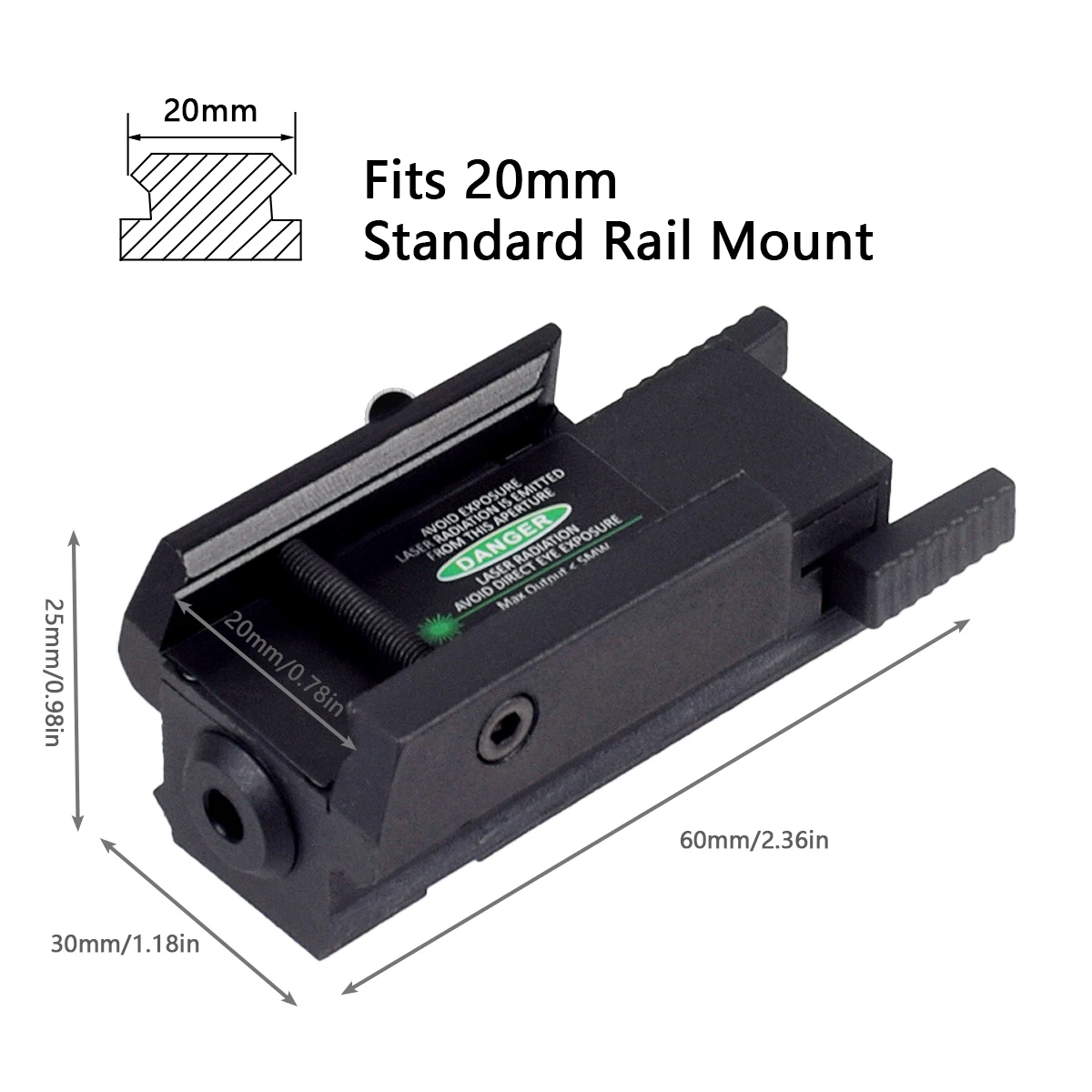Тактический перезаряжаемый пистолет Glock 17 18c 19 зеленый лазерный прицел