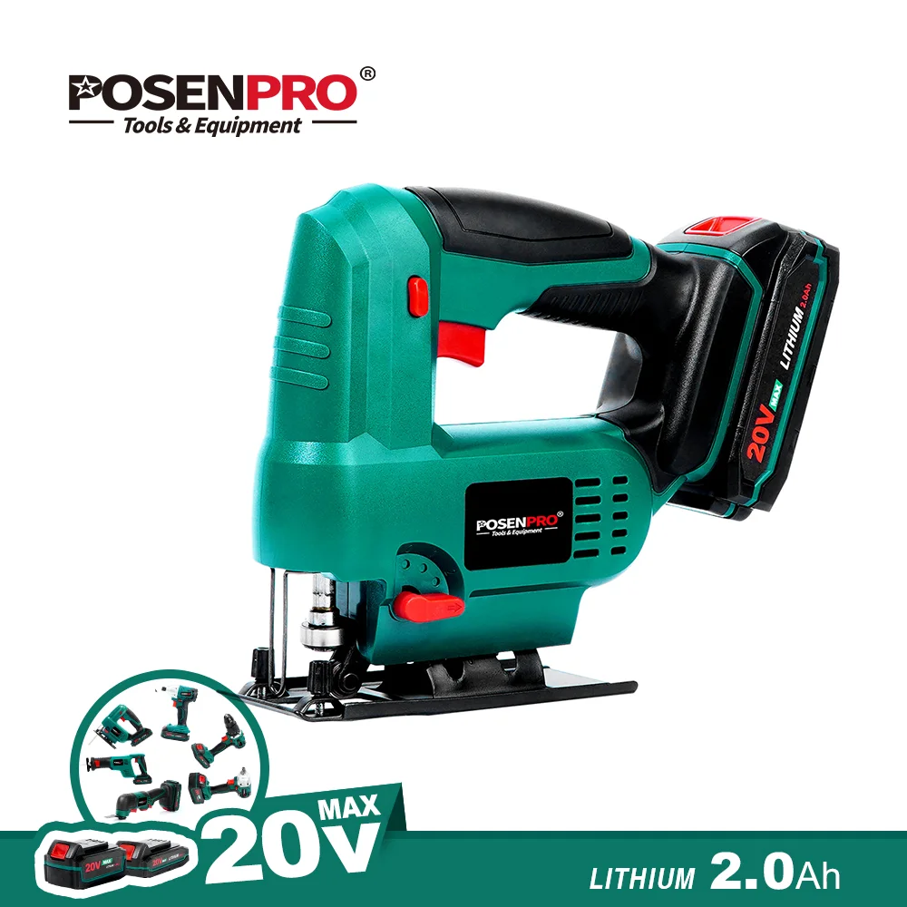 

POSENPRO Беспроводная пила 20 в электрическая пила 3 орбитальная и Прямая резка регулируемый Рабочий угол с деревянными металлическими лезвиями