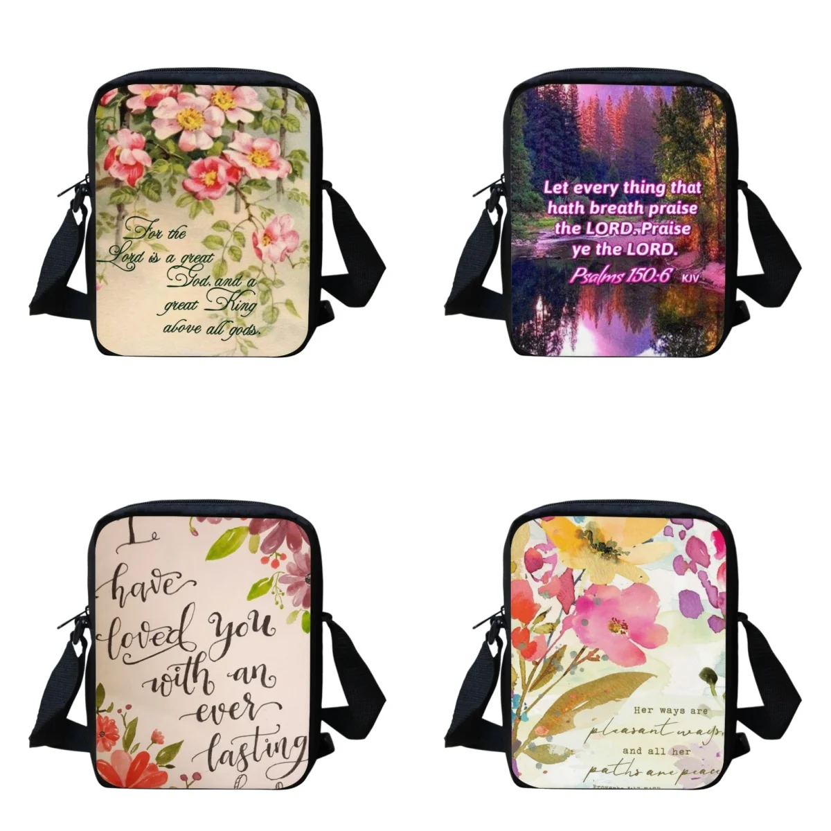

Дизайнерская сумка через плечо поэзия Библия, сумка-мессенджер для подростков, женская сумка, портативная велосипедная Спортивная универсальная сумка, рюкзак