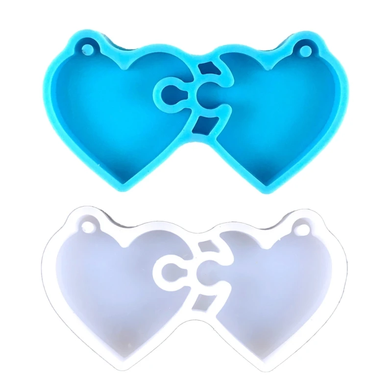 

F42F форма для ключей из силиконовой смолы, форма из смолы в форме сердца DIY формы для автомобильных подвесок для ключей