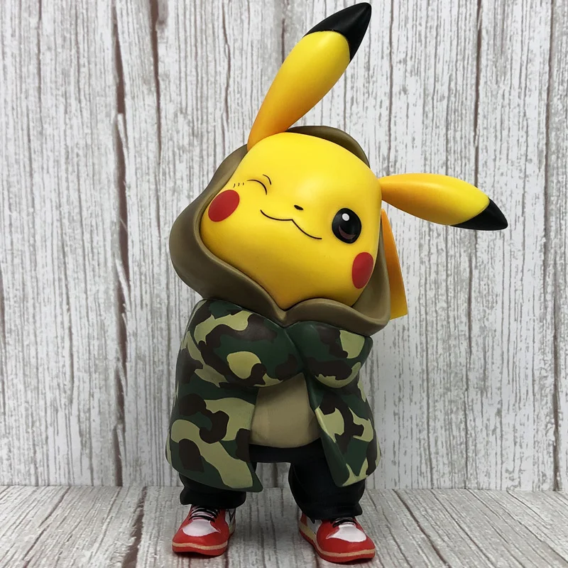 

Pokemon Kawaii Camouflage Pikachu Action Figure Anime Cosplay Pocket Monsters Model Surprise Toys for Kids Boy Girl