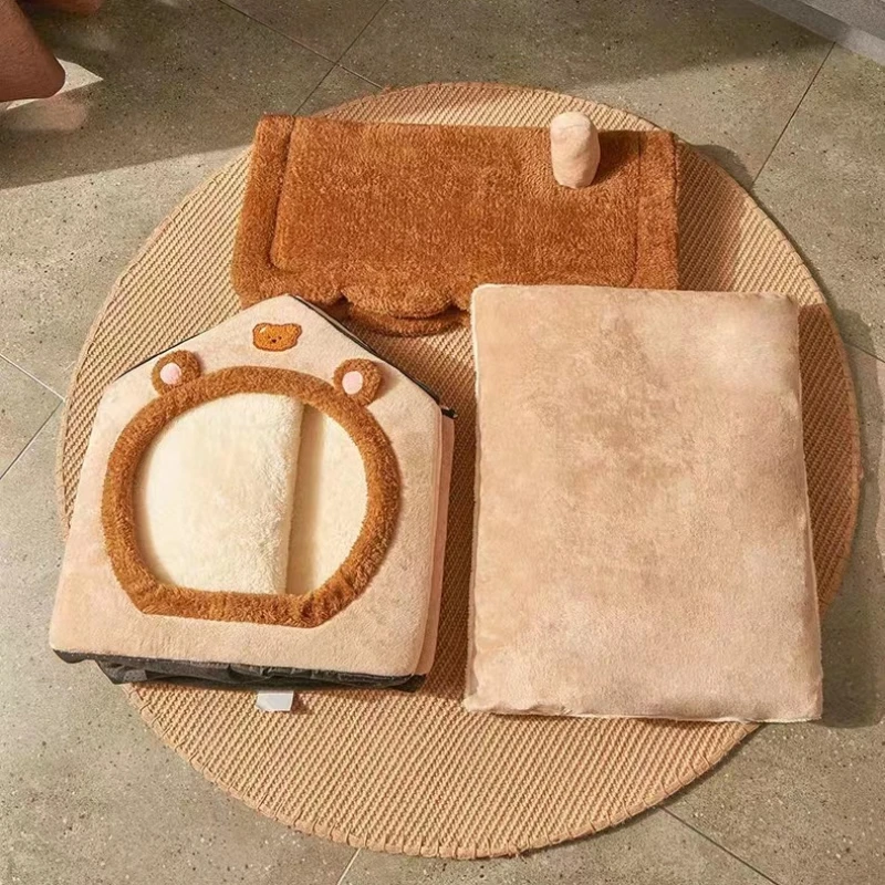 Складная кровать для собак коврик маленьких и средних кошек переносной домик