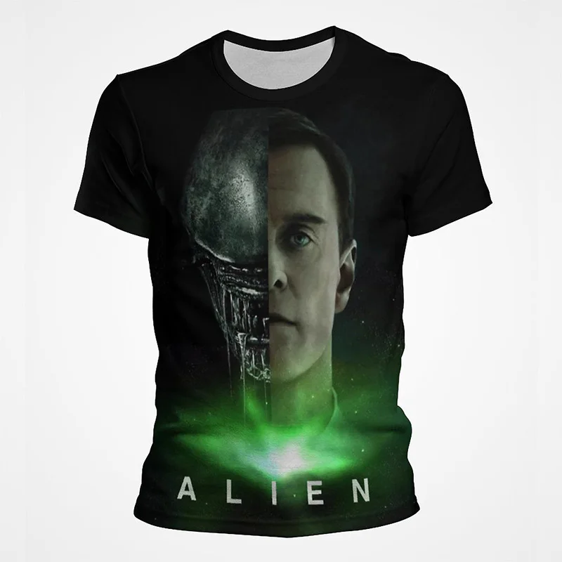 

Alien Graphic Pop T Shirt For Men 3D Alien Printed Kids Streetwear Fashion Tee Shirts Women Hipster Oversized Tees Boy Cool Tops