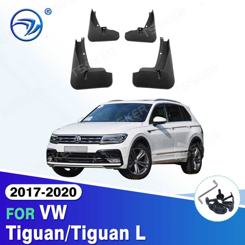 

4Pcs Car Mudflaps Front Rear Mud Flaps Mudguards Splash Guards Fender Flares for VW Tiguan/Tiguan L 2017 2018 2019 2020