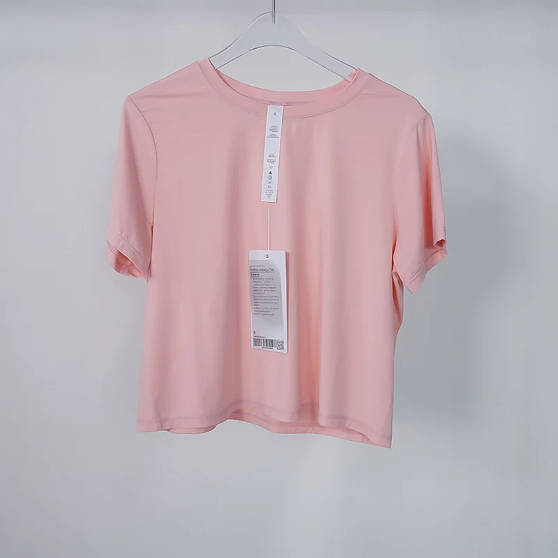 

Мягкая модная женская спортивная футболка Nake Feeling с коротким рукавом дышащая футболка для бега впитывающий пот фитнес кроп-топ