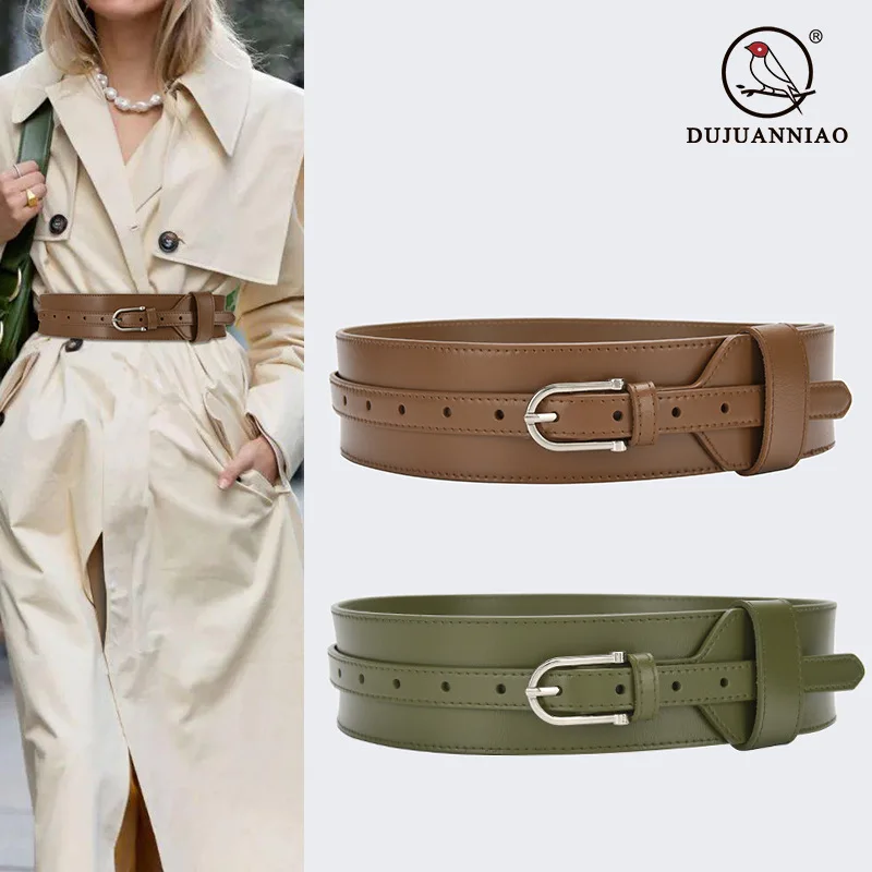 Luxury women all cowhide obi decorative sweater leather belt contracted joker able to waist belt