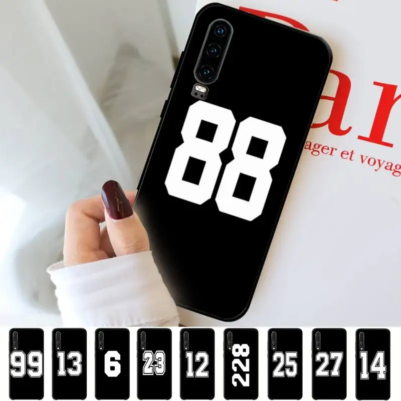 

Football Lucky Number And Letter Phone Case for Huawei P30 40 20 10 8 9 lite pro plus Psmart2019
