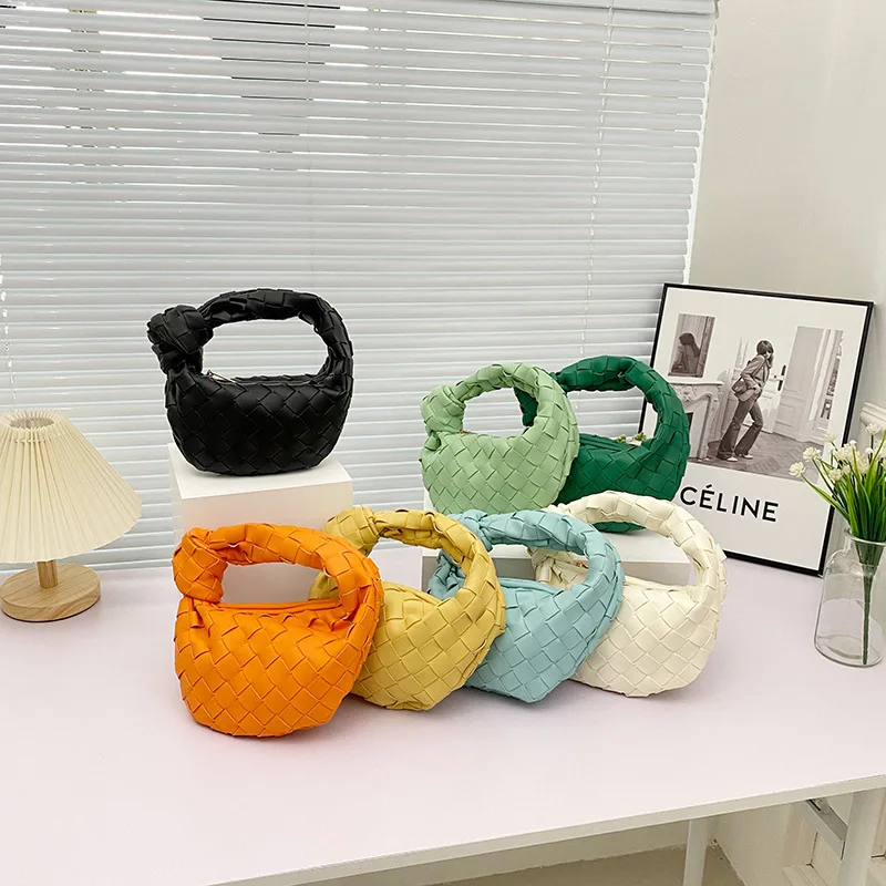 

PU Woven Wristlets for Women New Fashion Tote Designer High Quality Women's Wrist Bags Luxury Leather Tote Bag Casual Versatile