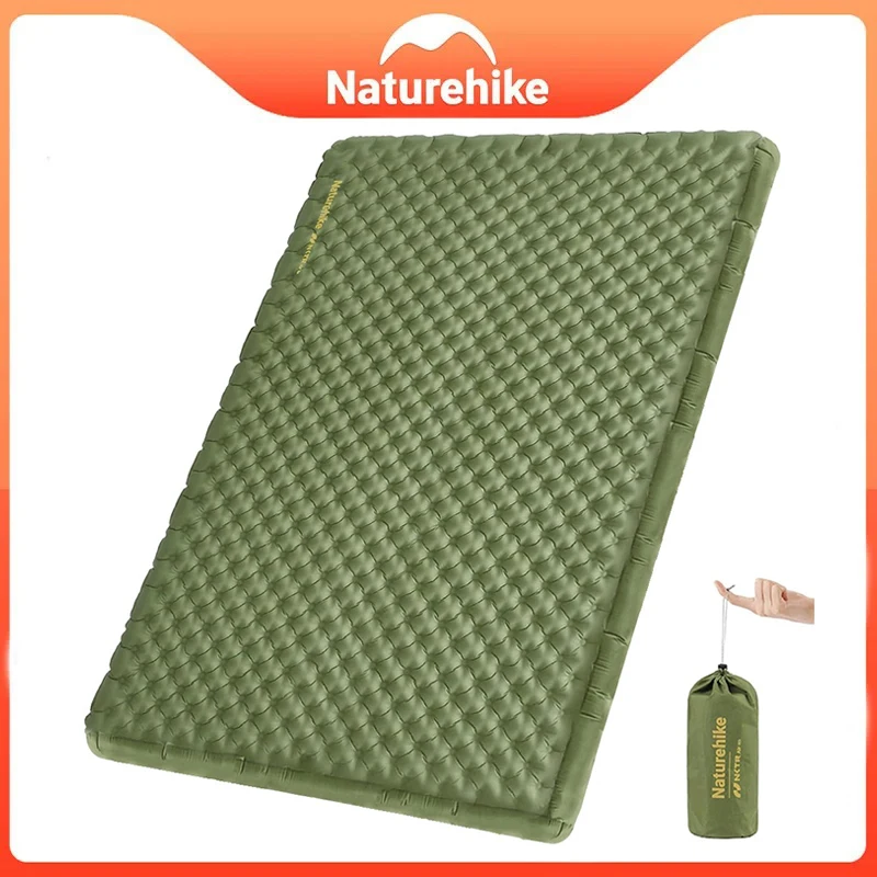 Фото Надувной матрас Naturehike R Value 4,6, надувная кровать, уличный легкий двойной коврик для кемпинга с подушкой безопасности, спальные подушки №1