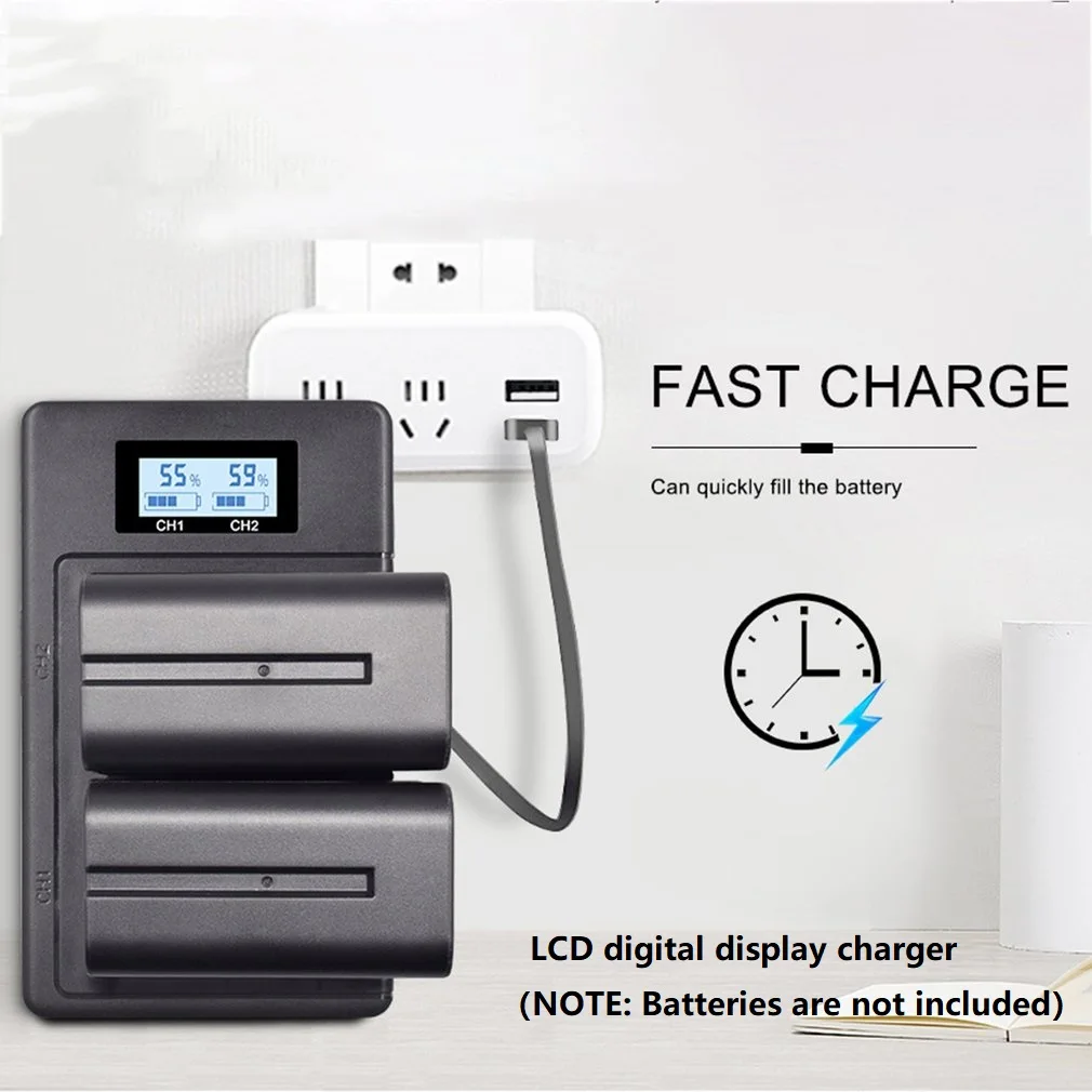 Цифровое зарядное устройство NPF970 F970 NP-F960 970 NP LCD для SONY F930 F950 F770 F570 CCD-RV100 NP-F550 F960 -