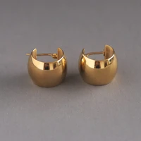 europe classic circle earrings 2022 summer new simple titanium steel versatile fashionable accessories women